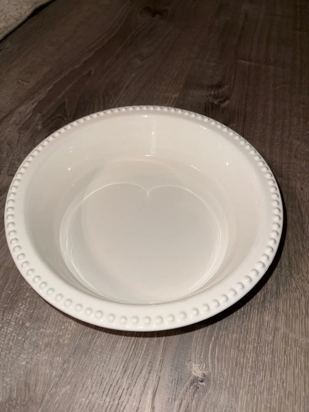 Williams- Sonoma White Beaded Rim Stoneware Pie Plate